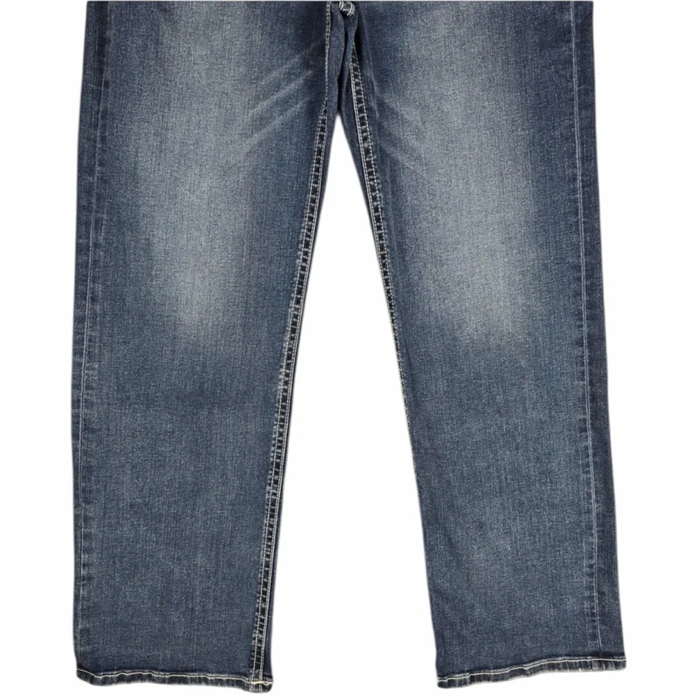 New Fleur by Miss Me Jeans Womens 29 / 8 Blue Medium Wash‎ Slim Wide Embellished - Picture 4 of 13